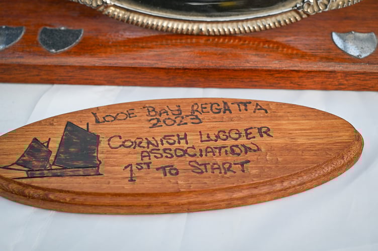 One of Mike Berry’s unique prizewinning plaques produced, in conjunction with David Darlington, for the Looe Lugger Regatta