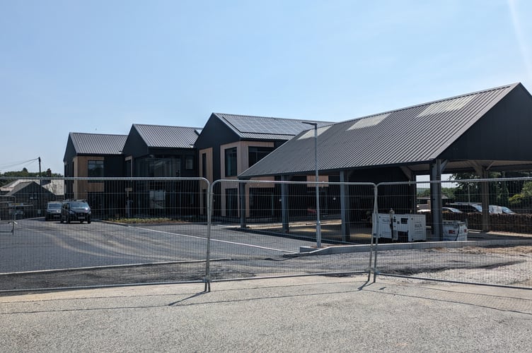HE Workshed building and covered market area at the former Cattle Market in Liskeard. Work on this phase of the regeneration project is almost complete after delays