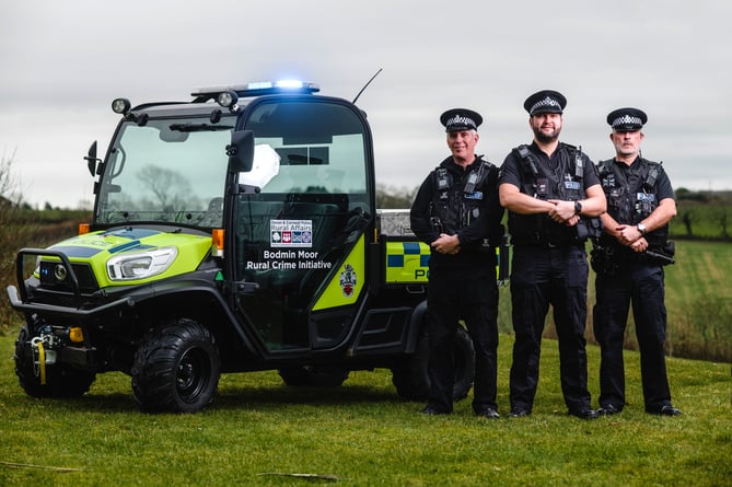 An all-terrain vehicle part funded by my office for use by officers patrolling rural Bodmin