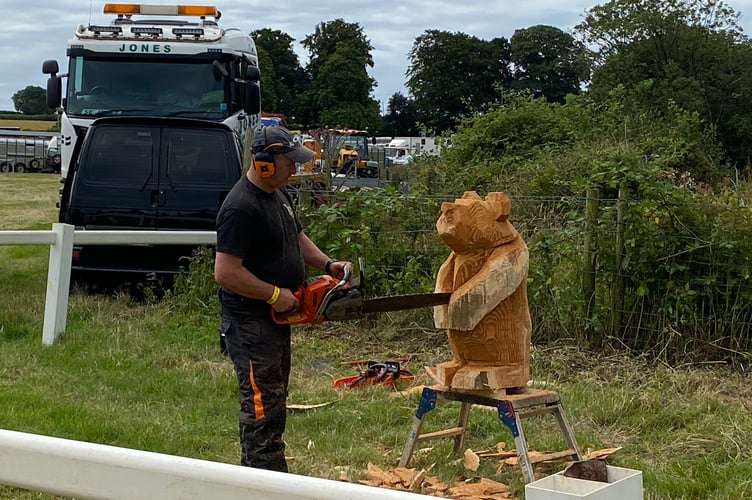 There was lots to see and do at Liskeard Show including a wood carving demonstration. 
