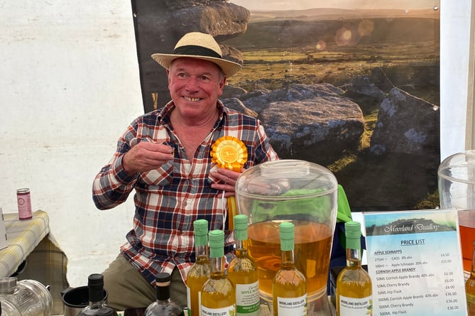 Brian Farmer, owner of The Moorland Distillery, from St Breward placed 3rd in the Cornish food and drink marquee.