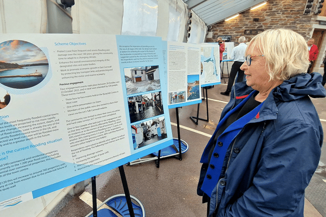 Sheryll at the Looe Flood Defence consultation
