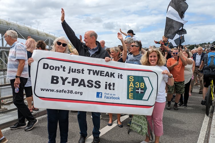 Tamar Bridge protest 
