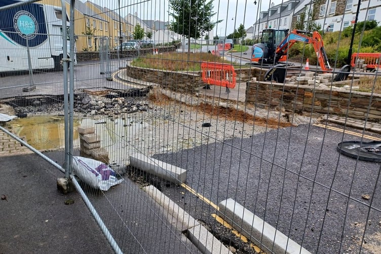 The construction site in Bodmin