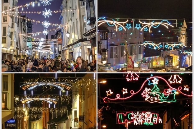 Christmas lights liskeard