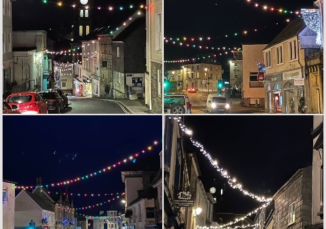 Christmas lights in Liskeard