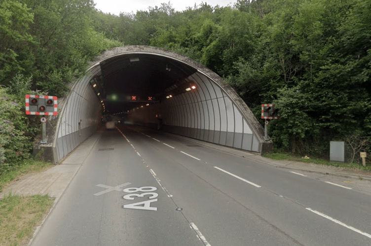 Saltash Tunnel on the A38