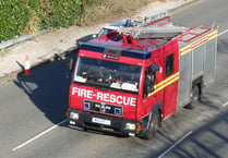 Fire and rescue service battle agricultural fire in Duloe