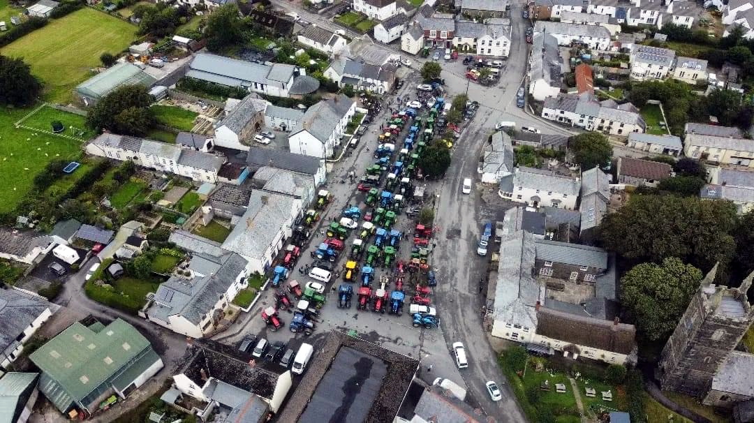 Tractors line up for traditional run