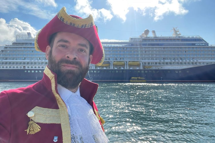 Cruise ship in Fowey