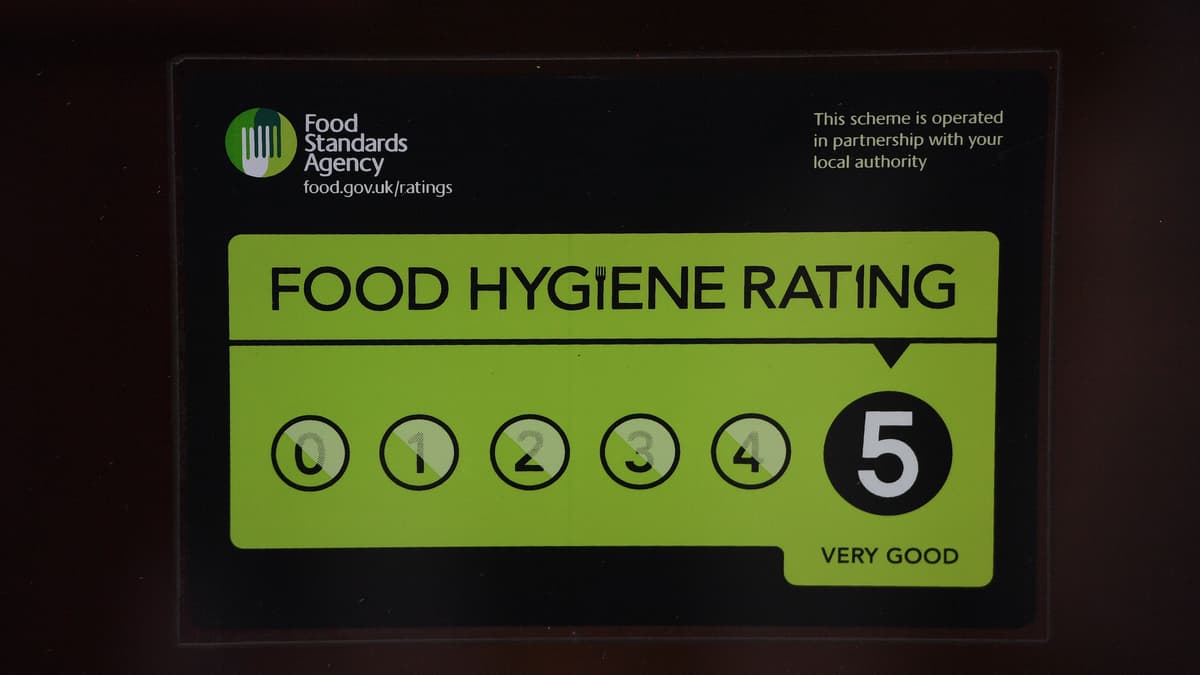 Food hygiene ratings given to five Cornwall restaurants 