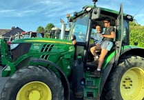 Attended church in a tractor