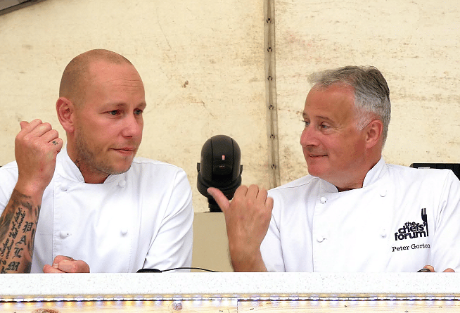 Food festival compères Ben Palmer and Peter Gorton