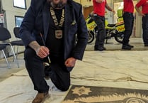Mural created during open day at Callington Fire Station 