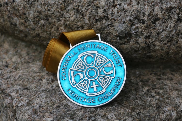 The medal which will be presented to the Heritage Champion winner, created by Penzance-based jewellers St Justin