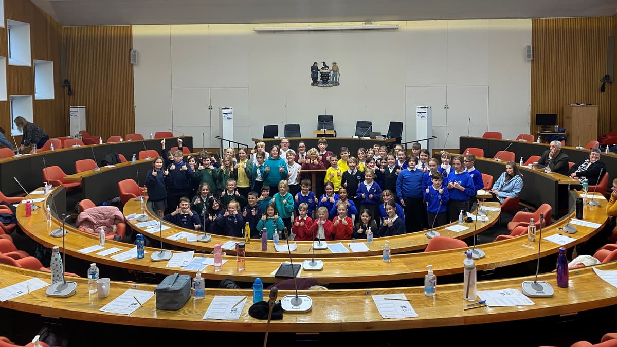 Pupils from 21 Cornish schools visit council&rsquo;s HQ to learn about democracy