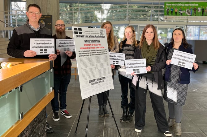 Joe Brook (educational psychologist), Dr Will Cross (educational psychologist and AEP rep), Kate Horrill (senior educational psychologist), Sali Kew Jones (educational psychologist) and Kate Hornblower (educational psychologist