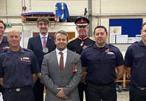 Saltash firefighter awarded the Queen’s Commendation for Bravery
