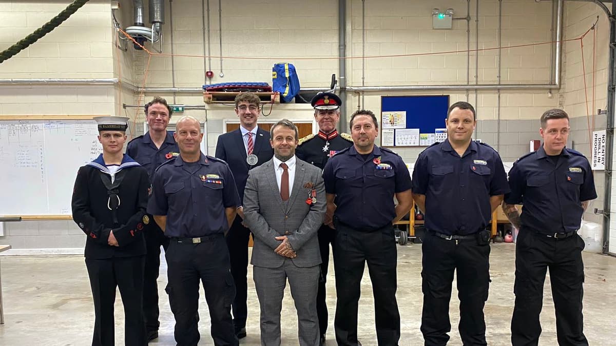 Saltash firefighter awarded the Queen’s Commendation for Bravery
