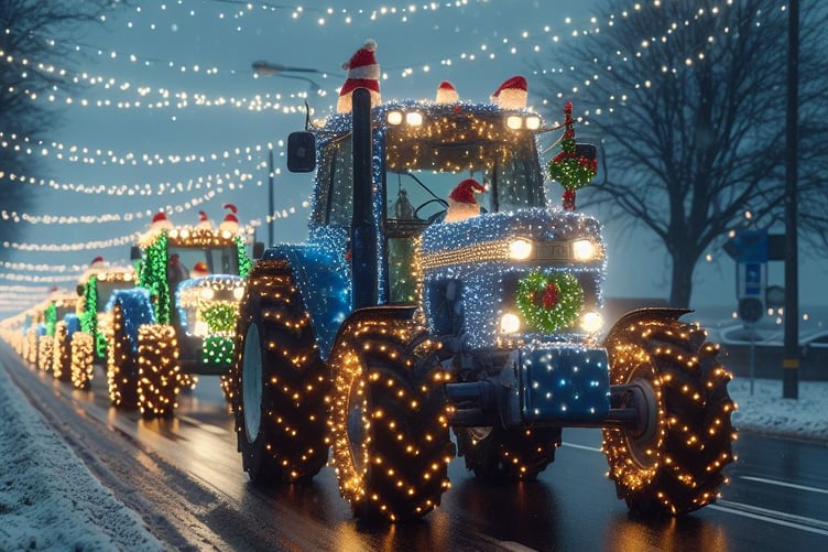Christmas tractor run