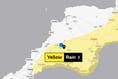 Yellow weather warning issued for Cornwall