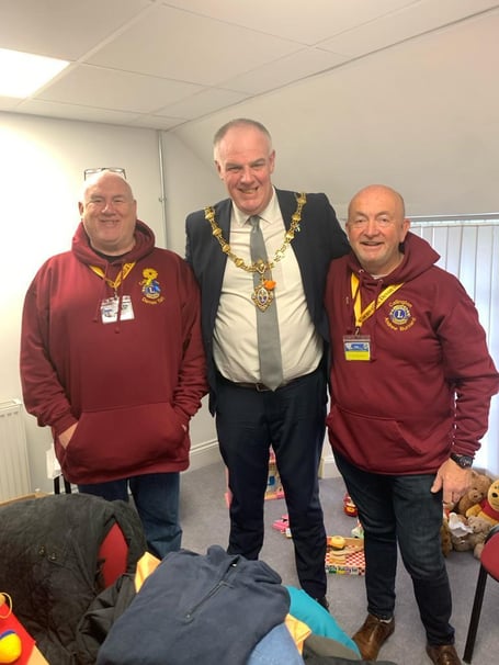 CLLR Cassidy together with Darren Tait and Andy Burnard of Callington ahead of their recent trip to deliver aid to Ukraine