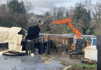 Video shows moment demolition begins at Liskeard's Sterts Theatre
