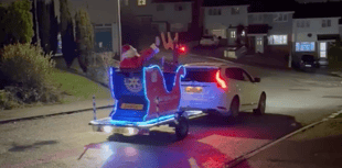 Santa spotted soaring through the streets of Saltash 