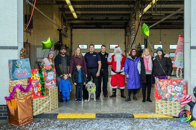 Saltash Fire Station’s Christmas collection for Foodbank