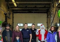 Saltash Fire Station’s Christmas collection for Foodbank