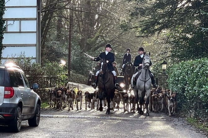 The Eggesford Hunt met near Okehampton