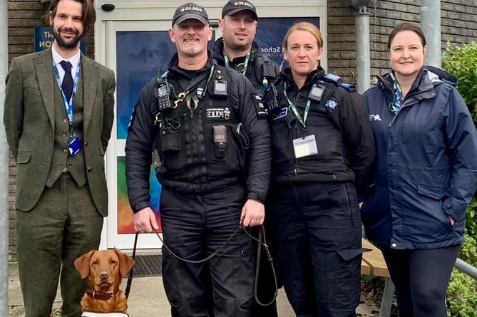 Police dog visits school
