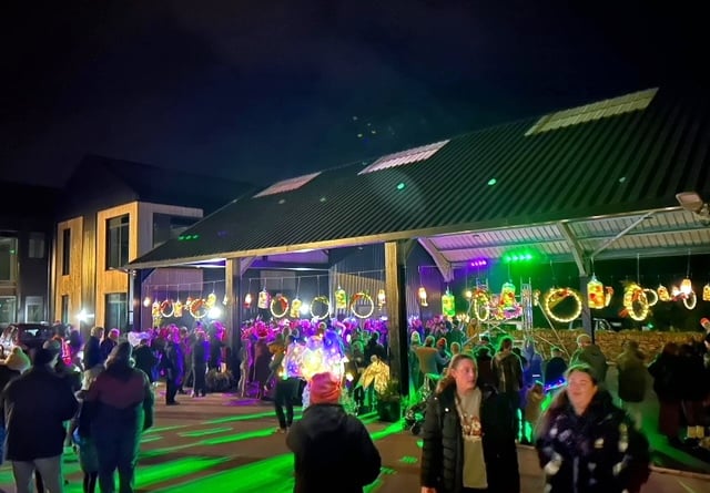 The outdoor events canopy was host to the Liskeard Lights Up event  last year 