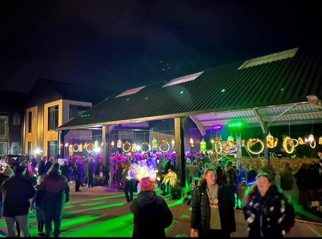 The outdoor events canopy was host to the Liskeard Lights Up event last year