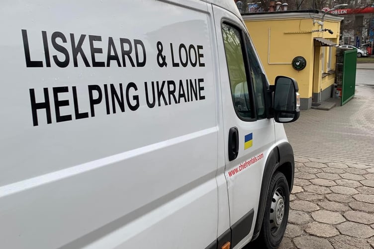 One of the vans which travelled as part of the convoy across Europe