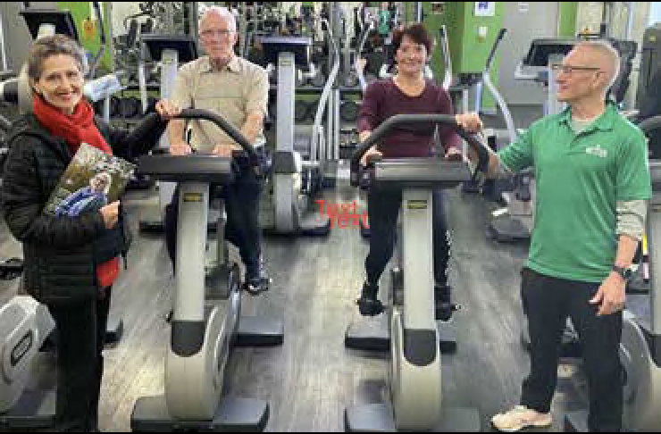 MARIETTE Van Der Kolk and Ernie Atkinson at Saltash Leisure Centre