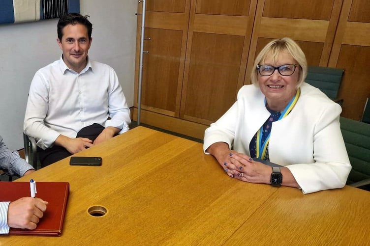 MP Sheryll Murray with MP Johnny Mercer