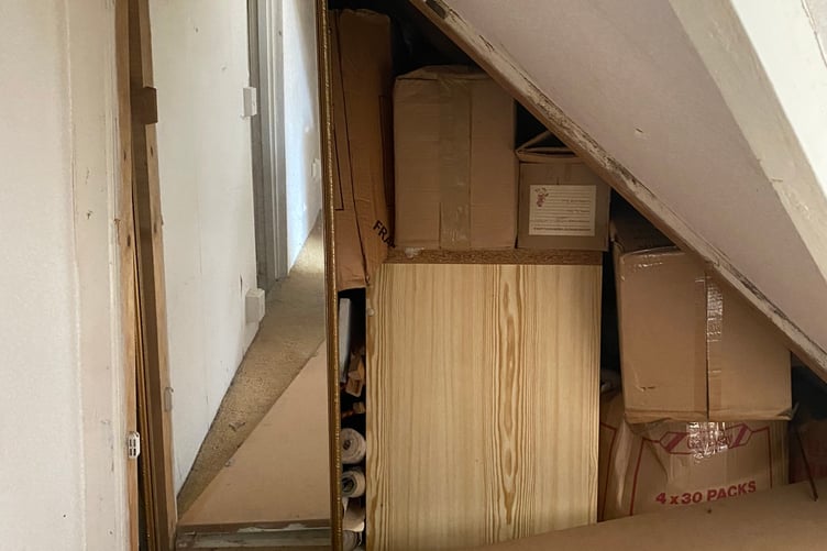 The belongings found inside of the eves of the bungalow