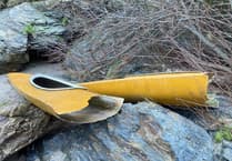 Coastguard investigates damaged kayak found on Par beach 
