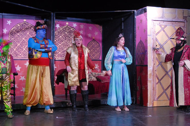 Cast members of CAMP theatre performed Sinbadaladdin