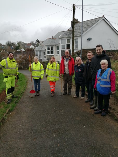 Planting poppy seeds in Liskeard