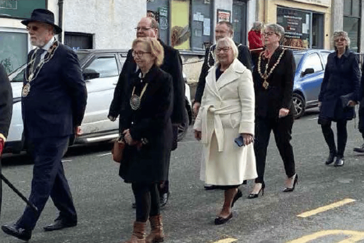Sheryll Murray is pictured taking part in the Callington Civic Parade