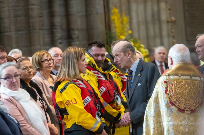 A Service of Thanksgiving on the 200th Anniversary of the Royal National Lifeboat Institution at Westminster Abbey, London.
The Service was led by The Dean of Westminster, The Very Reverend Dr David Hoyle. with the President of the RNLI HRH The Duke of Kent attending the Service.
Lifeboat men and women gather with a selection of boats from over the years were on display outside the Great West Door.
