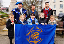 School children take part in Commonwealth Day celebrations in Torpoint