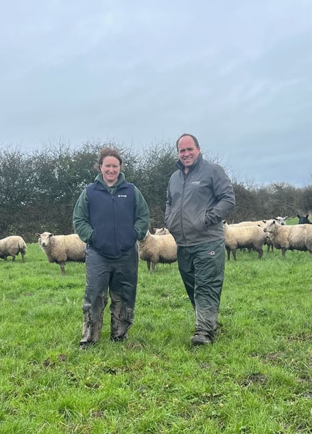 Farmers Kate Esler and Ed Simmonds