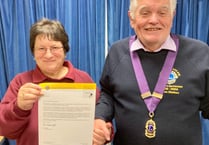 Lion presented with long service award
