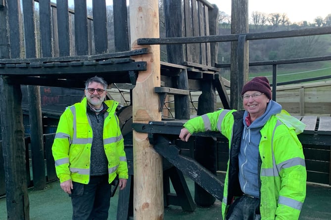 Volunteers have helped with the refurbishment of the pirate ship play area