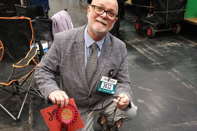 Mr Taylor with Fergus at the show