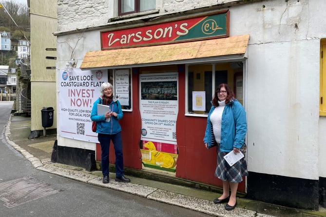 The group have secured temporary use of an old café premises in East Looe which they will open as an information point