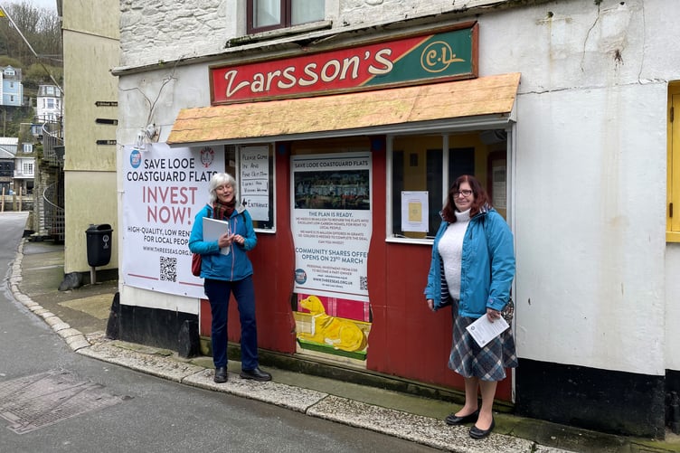 The group have secured temporary use of an old café premises in East Looe which they will open as an information point